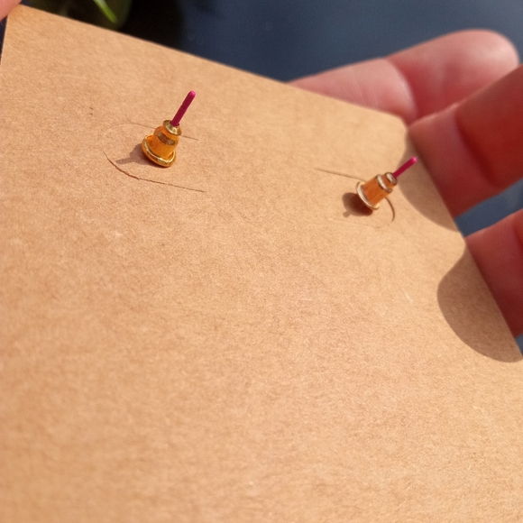 Hot Fuchsia Pink Floral Earrings - Picture 11 of 17